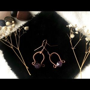 Wrapped copper wire earrings